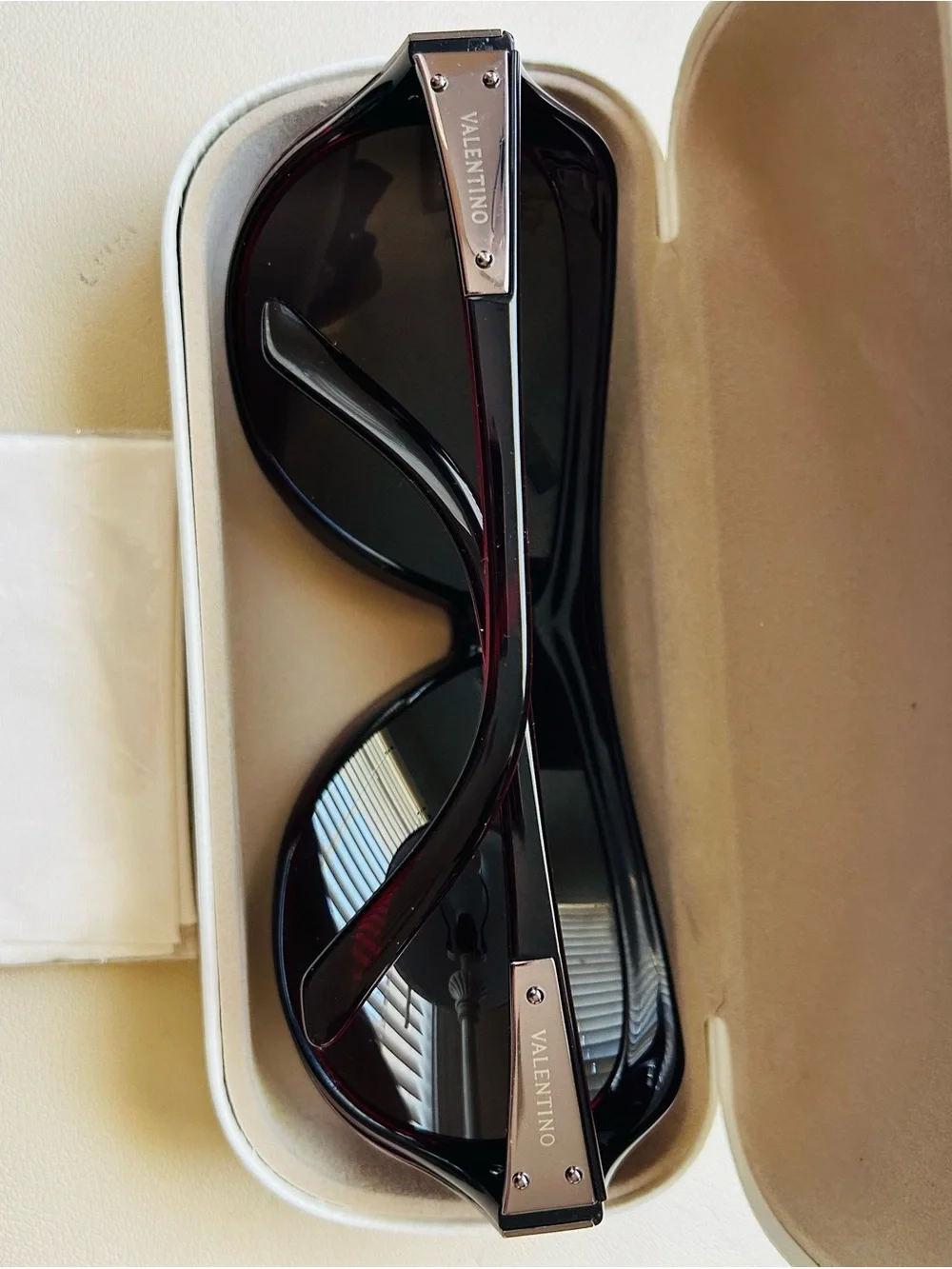Valentino Men's Brown Gradient Aviator Sunglasses with Silver Bridge.